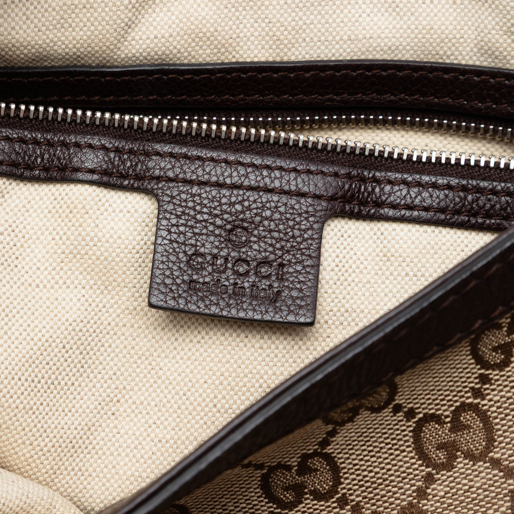 Pre-Loved Gucci Large GG Canvas Techno Horsebit Satchel - Picture 5 of 7